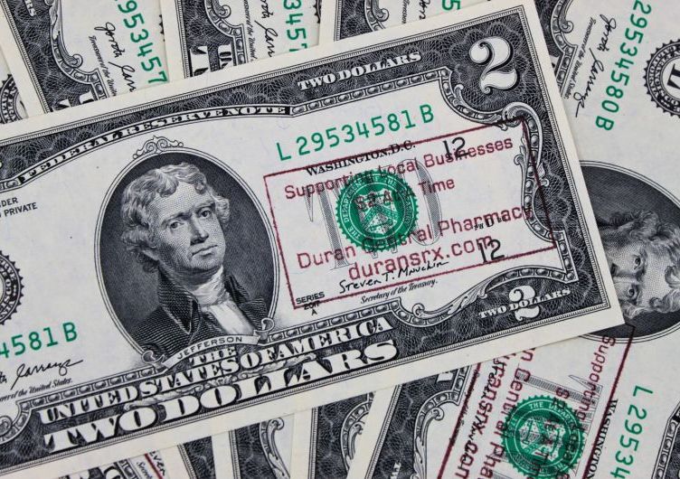 Small Business $2 Bills at Durans